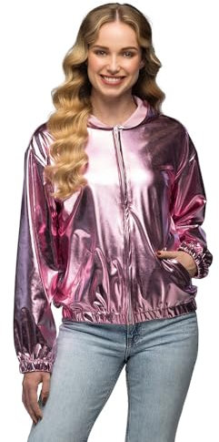 Boland - Veste Rave au look métallique pour femmes et hommes au style rétro, costume de groupe pour une fête à thème ou le carnaval