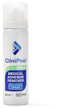 CliniPeel Medical Adhesive Remover Spray - Gentle Silicone Formula for Sensitive Skin - Quick-Drying with Fresh Mint Fragrance, No Sticky Residue - Ideal for Dressings & Healthcare Appliances