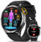 Smartwatch Herren 𝐄𝐊𝐆+𝐇𝐑𝐕 Gesundheitsuhr ΒΙυτｚυcker/𝐁𝐥𝐮𝐭𝐝𝐫𝐮𝐜𝐤/Hαrnsäure.Always-On Display 1.43”AMOLED Telefonfunktion,SOS-Notruf,24H Herzfrequenz,Schlafmonitor,SPO2,hohe Qualität uhr