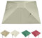 QSPNVFB 3x3m Auvent De Parasol Carré Déporté 8 Côtes Toile De Rechange Pour Parasol Jardin Couverture De Rechange Pour Parasol Piscine(Taupe)