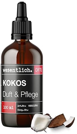 wesentlich. Premium Duftöl Kokos | Aromaöl für Kerzen, Duftlampen und Diffuser | Parfümöl aus deutscher Manufaktur | 100ml