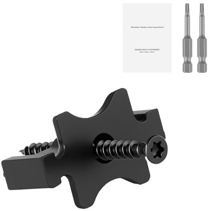 VEVOR Fixation Invisible pour Lame de Terrasse Composite, 500 PCS, Clips T Fixation Cachée en Plastique PP avec Vis Métalliques, Compatible avec Lames de Terrasse d'Écart 6,5 mm et de Hauteur 10 mm