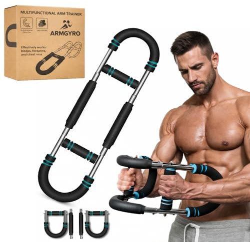 ARMGYRO Arm Twister Trainer – Adjustable Chest Expander & Upper Body Workout Bar for Men & Women – Heavy Duty Strength Training Tool for Home Fitness, Muscle Toning & Endurance