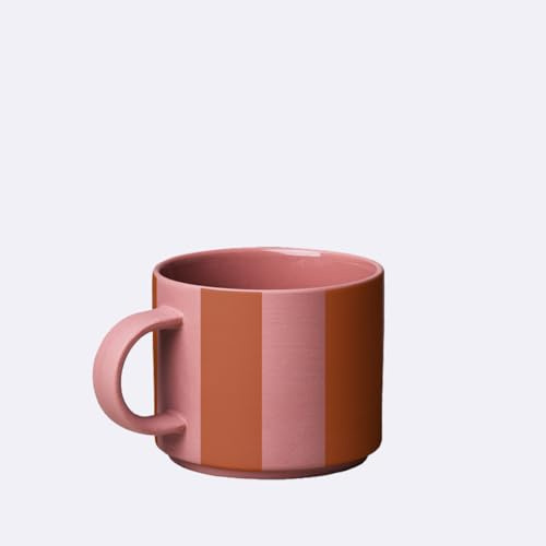 chic.mic GOOD MOOD Porzellantasse - Kaffeetasse (berry striped)