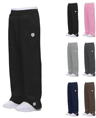 Pantalon de jogging baggy pour homme Y2K large en coton - Pantalon de sport long - Taille élastique avec poches et cordon de serrage - Pour l'automne et l'hiver - Chaud et confortable - Pour la course