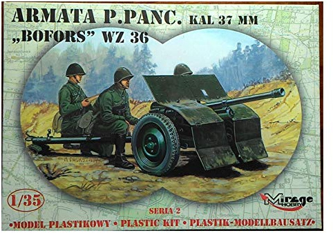 Mirage Hobby 35212 - 37 mm BOFORS Panzerabwehrkanone, Modellbauzubehör