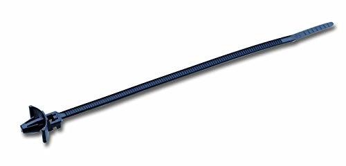 Aparoli 181745 Kabelbinder mit Stahlzunge, wetterfest, 360 x 4.8 mm, schwarz (Farbcode RAL9011), 100 Stück
