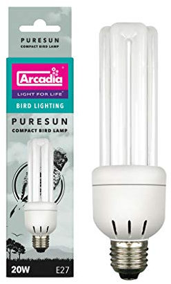 Arcadia Bird Lamp 20 Watt Energiesparlampe für Vögel UVA und UVB flimmerfrei