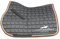 Schockemöhle Sports Schabracke Dynamite S, Größe Warmblut Springen/Vielseitigkeit, grau-orange, mit Logo