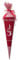 Schultüte aus Stoff 70 cm 123 Schulanfang Mädchen mit Namen Einschulungsdatum Bestickt rot rosa grau dunkelblau, Farbe:rot