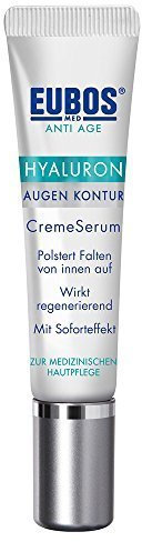 Eubos Hyaluron Augen Kontur Spar-Set 2 x 15 ml. Falten minderndes Creme-Serum Bioaktive Hyaluronsäure & Matrikine + Liftonin