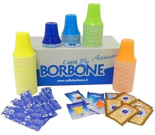 Kit Accessori Completo 100 Pezzi Serigrafato Caffe' Borbone