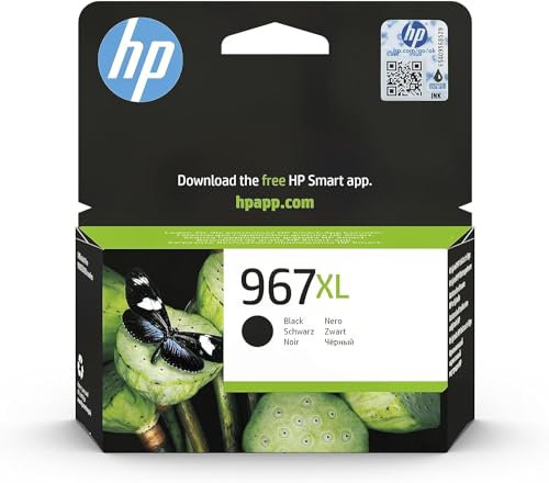 HP 967XL (3JA31AE) Original Druckerpatrone Schwarz mit extra hoher Reichweite für HP OfficeJet Pro 9020/9020e, XXL
