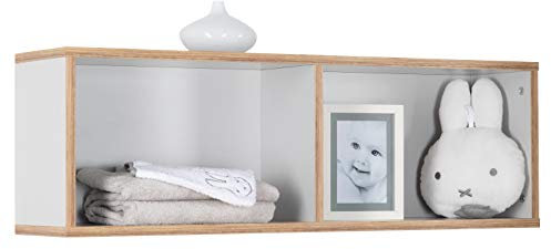 roba Wandregal 'Caro' passend zur Wickelkommode 'Caro', Hängeregal für Kinderzimmer, lichtgrau, Holz
