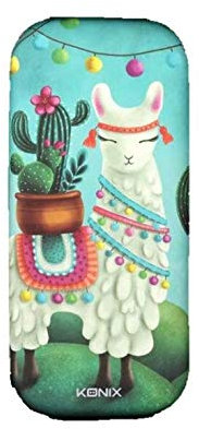 Konix Mythics Lama Cactus - Housse de Protection pour Nintendo Switch - Housse Rigide avec compartiment pour Joy-Cons - Filet de rangement accessoires - Rangement 20 Cartouches de Jeux