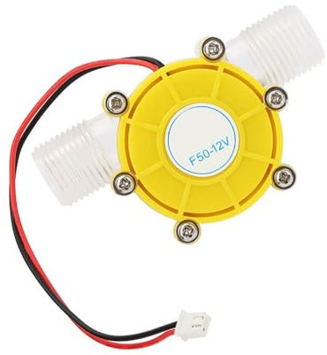 12V DC Generador de turbina de agua Micro-Hydro hidráulica Bomba de flujo de agua Generador de energía hidráulica de alta eficiencia(12V), amarillo