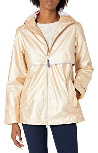 Charles River Apparel Veste de pluie imperméable et coupe-vent pour femme - Beige - X-Small