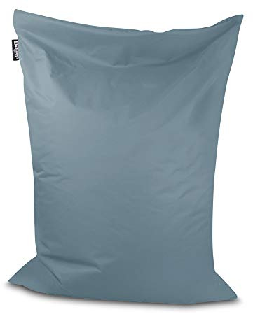 BuBiBag Sitzsack - rechteckiges Bodenkissen in 28 Farben und 7 Varianten - Outdoor Sitzsäcke Indoor Beanbag für Kinder und Erwachsene (Grau-100x70 cm)