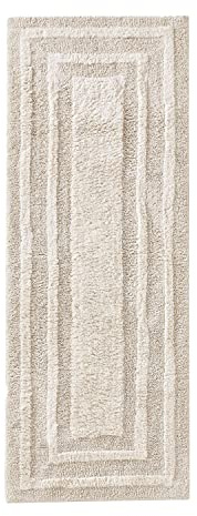 Eddie Bauer - Bathroom Rug, 100% Soft Plush Tufted Cotton Runner Rug, Highly Absorbent, Quick-Dry, and Skid-Resistant Backing (Logan Beige, 22 x 60)