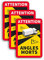 3 Stück Attention Angles Morts Magnetschilder 25 x 17 cm Magnet für LKW und Wohnwagen Warntafel Hinweiszeichen Schild Frankreich mit UV Schutz