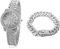 Halukakah Diamanten Gold Uhr, Damen Platinplattiert Weißgold 30MM Breite Round Zifferblatt Quarz Armband 19cm mit Kubanischer Kette 18cm Bracelet,Kostenlose Geschenkbox
