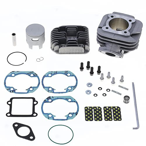 Athena P400485100089 Gruppo Termico Big Bore con Testata Ø 47,6 mm, Spinotto 10 mm, Pistone con Testa Piatta Compatibile con MBK Booster New 21
