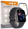 REY 2X Protector de Pantalla Curvo 3D para AMAZFIT GTS 3 - AMAZFIT GTS 4, Negro, Protección Completa, 3D / 4D / 5D