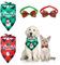 4 Stück Weihnachten Hund Bandana Set, Halstuch Hund Weihnachten Verstellbar Katzen Weihnachten Fliege, Haustier Halstuch Weihnachtskostüm für Kleine Mittelgroße Große Hunde Katzen
