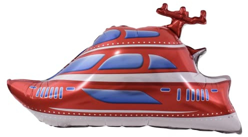 Folienballon mit rotem Boot, 95 cm