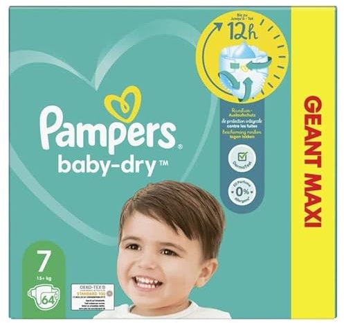 PAMPERS Baby-Dry Taille 7-64 Couches