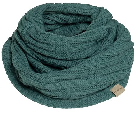 KNIT FACTORY - Bobby Loop Schal - Grob Gestrickter Schlauchschal - Für Damen und Herren - Strickschal mit Wolle - Hochwertige Qualität - Laurel