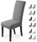 Stuhlhussen 2 Stück Stretch-Stuhlbezug elastische Moderne Husse Elasthan Stretchhusse Stuhlbezug Stuhlüberzug bi-Elastic Spannbezug sehr pflegeleicht und langlebig Universal(Packung von 2, Taupe)