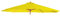 Mendler Toile de Rechange pour Parasol Florida, Toile de Rechange pour Parasol, Ø 3,5m Polyester 8 Baleines - Jaune