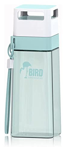 SAROSI Water Bottle Sports Bottles Magic Cube Design Drink Bottle 500ml Capacity Transparent Protable Outdoor Camping Sports Water Bottles Daily Water Intake Bottle (Blue : Groen, Size : 500ML)