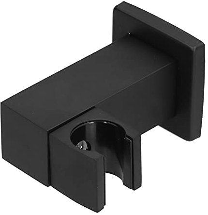 Handheld Shower Head Holder, Universal Bathroom Wall Mount Square Solid Copper Hand Sprayer Shower Arm Stand Bracket Cradle Rotatable Adjustable Matte Black