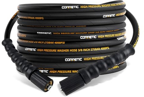 Tubi per Idropulitrici 4000 PSI Tubo di ricambio per rondella ad alta pressione Con Filettatura in ottone M22-14 mm Tubo di Pulizia per Idropulitrice Flessibile ad alta Pressione (30 FT/9 M)