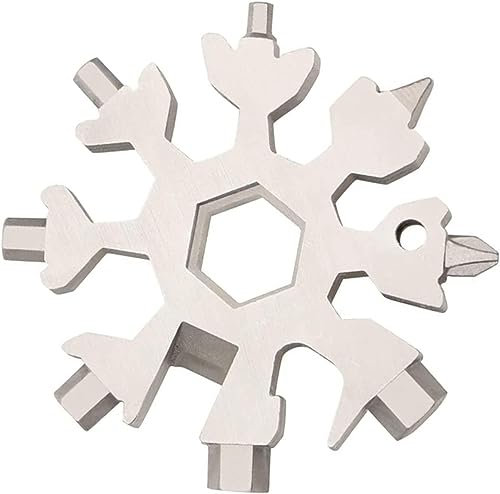 Schneeflockenschlüssel, 18-in-1-Schneeflocken-Multifunktionswerkzeug, Multifunktionswerkzeug, Schneeflockenschlüssel, tragbarer bunter Schraubenschlüssel, Handwerkzeuge aus Edelstahl, Mini-Schraubendr