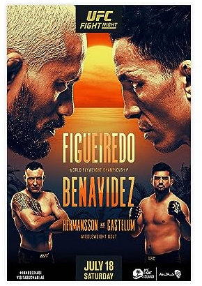 ETOMEY UFC Fight Night; Deiveson Figueiredo Vs. Joseph Benavidez 2 Boxposter Leinwand Poster Schlafzimmer Dekor Sport Landschaft Büro Zimmer Dekor Geschenk ungerahmt 30 x 45 cm