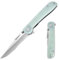 TONIFE Guidingstar Klappmesser mit Taschenclip, Rutschfeste EDC Einhandmesser, 8Cr14MoV Klinge und G10 Griff für Outdoor Camping Messer (Transparent Cyan + Satin)