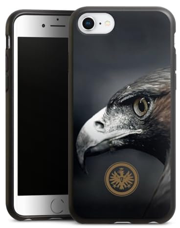 Organic Case Bio Hülle Nachhaltige Handyhülle kompatibel mit Apple iPhone 8 Eintracht Frankfurt Offizielles Lizenzprodukt Adler