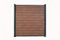 WPC-Zaun l Sichtschutz-Zaun Steckzaun Gartenzaun Komplettset Aluminiumpfosten I zum Einbetonieren I Braun (Muster vom Dekor ca.15x10cm) (4x Feld & 5x Pfosten, Aluminium Pfosten zum Aufschrauben)