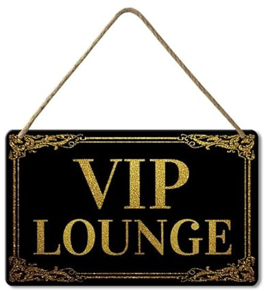 Geroclonup VIP Lounge Schild VIP Bar Wandschild Dekor VIP Beer Bar Lounge Schilder – Vintage Bier Wanddekoration Plakette VIP Schild für Bar Schild Dekor 20 x 30 cm