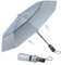 TECKNET Paraguas Plegable, Antiviento Sombrilla con Doble Cubierta para Hombres, Automático Abierto y Cierre, Ligero Portátil, Viaje Grandes Umbrella de 10 Varillas, Plata y Amarillo