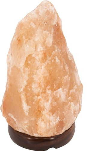 etc-shop Tischleuchte Tischlampe Wohnzimmerleuchte Beistelllampe Schlafzimmerlampe, Holz Salzkristall dunkelbraun naturfarben, 1x E14, H 19 cm