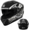 Casco De Motocicleta con Doble Visera De Cara Completa, Casco Integral para Moto, Casco De Moto Abatible Casco De Scooter Casco De Choque para Hombres Y Mujeres, Todas Las Estaciones 54-61 Cm
