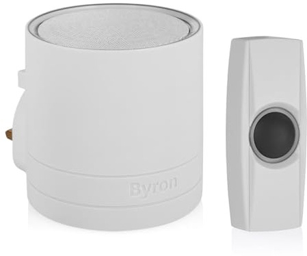Byron DBY-24112-UK WIRELESS DOOR CHIME WHITE SET 200M