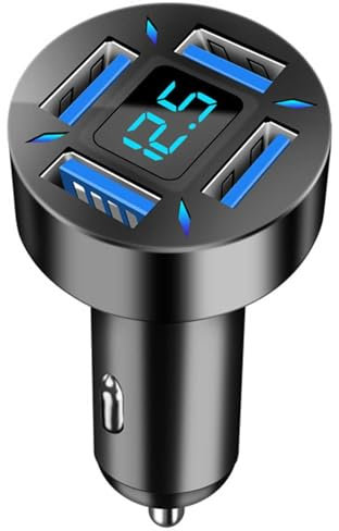 USB Car Charger Adaptor, 66w Quick Charge Adapter 4-Port USB PD QC 3.0 Car Charger, 4 Port USB Car Charger, Fast Charging of Multiple Devices at The Same Time for Phone, Laptop, Po-wer Banks, ipa-D-s