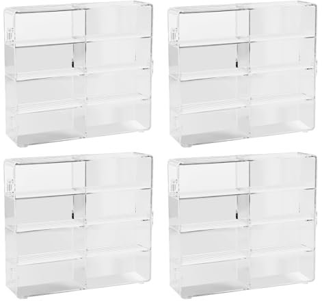 Marooma Kleinwagen-Vitrine, Kunststoff-Streichholzschachteln, Spielzeugauto-Vitrine, Transparente, Staubdichte Aufbewahrungsorganisatoren, Präsentationsbox für Sammlerstücke (B)