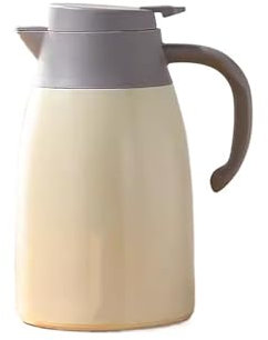 Isolierflasche Edelstahl Isolierter Wasserkocher Haushalt Große Kapazität Isolierter Wasserkocher Warmwasserkessel Studentenwohnheim Wärmflasche Warmwasserkocher Thermo-Kaffeekaraffe(Weiß,2.0L)