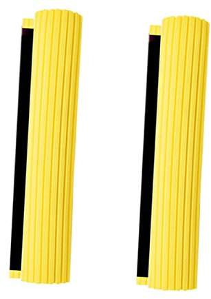 HAWILLOSCH 2 Pz Teste di lavapavimenti Scopa per Pavimenti Testina in PVA Spugna testine in Spugna testine di Ricambio per in Spugna rulli di Spugna Pulire la Testa della Scopa Yellow